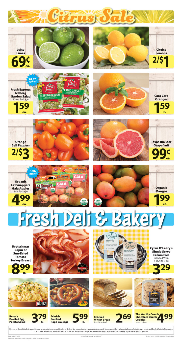 Print Weekly Specials | Family Foods | Hamilton's Marketplace - 600 ...