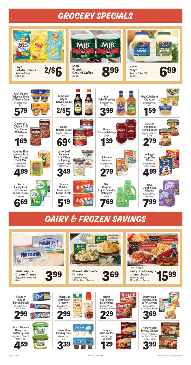 Print Weekly Specials Family Foods Deer Lodge Valley Foods 711