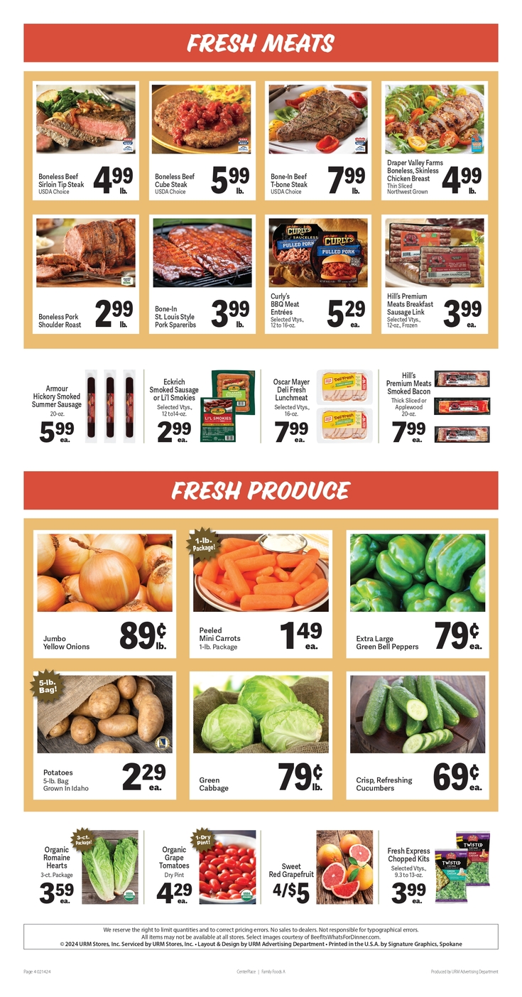 Print Weekly Specials Family Foods Eatonville Plaza Market 203